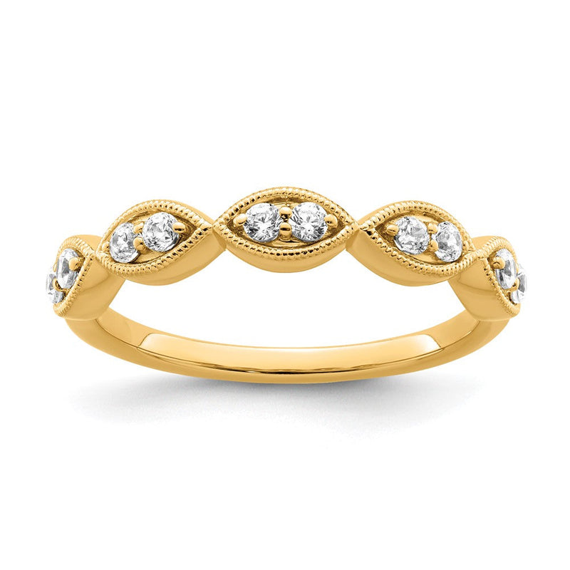 14K Gelbgold Ring mit 0,25 ct. Labor gezüchteten Diamanten VS/SI+ G+