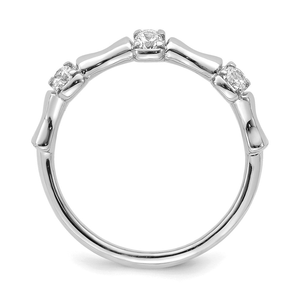 14K Weißgold Ring mit im Labor gezüchteten Diamanten VS/SI+ G+, Fantasieschliff