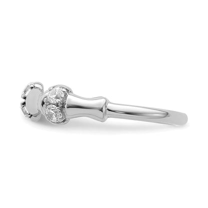 14K Weißgold Ring mit im Labor gezüchteten Diamanten VS/SI+ G+, Fantasieschliff