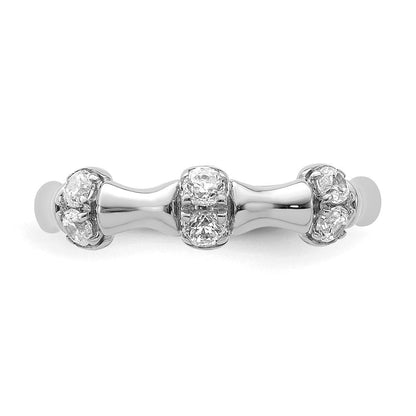 14K Weißgold Ring mit im Labor gezüchteten Diamanten VS/SI+ G+, Fantasieschliff