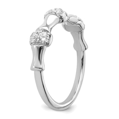 14K Weißgold Ring mit im Labor gezüchteten Diamanten VS/SI+ G+, Fantasieschliff
