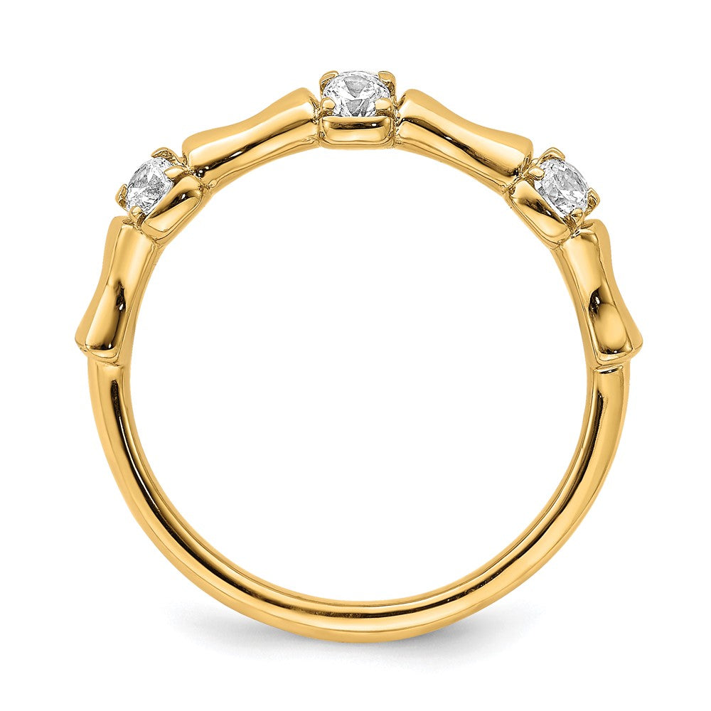 14K Gelbgold Fancy Ring mit im Labor gezüchteten Diamanten VS/SI+ G+