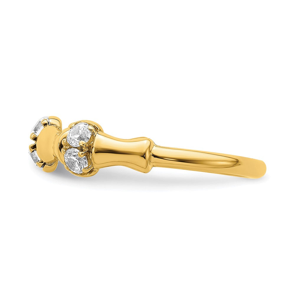 14K Gelbgold Fancy Ring mit im Labor gezüchteten Diamanten VS/SI+ G+