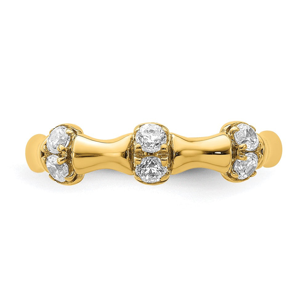 14K Gelbgold Fancy Ring mit im Labor gezüchteten Diamanten VS/SI+ G+