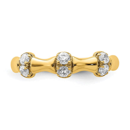 14K Gelbgold Fancy Ring mit im Labor gezüchteten Diamanten VS/SI+ G+