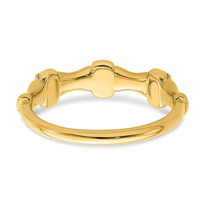 14K Gelbgold Fancy Ring mit im Labor gezüchteten Diamanten VS/SI+ G+
