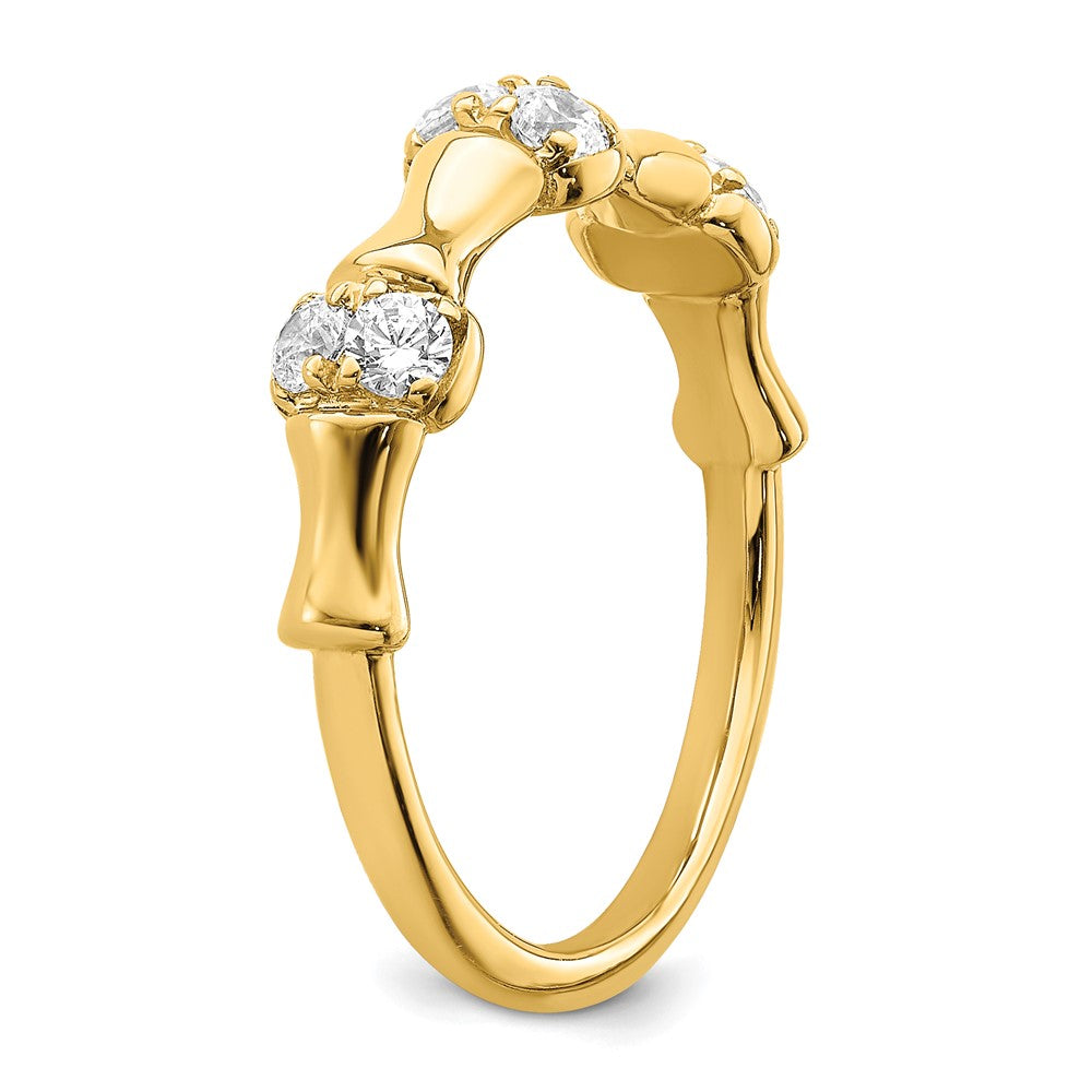 14K Gelbgold Fancy Ring mit im Labor gezüchteten Diamanten VS/SI+ G+