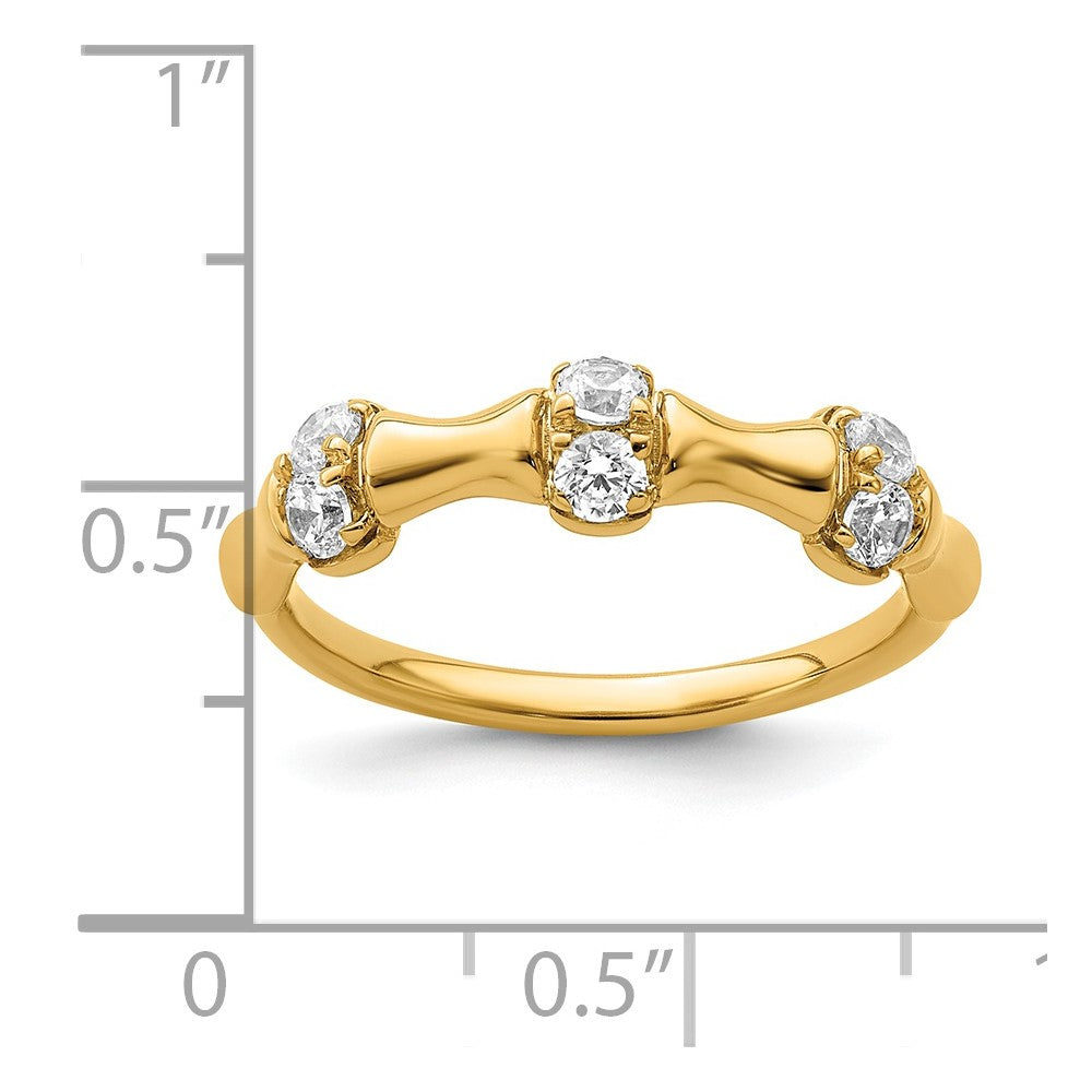 14K Gelbgold Fancy Ring mit im Labor gezüchteten Diamanten VS/SI+ G+