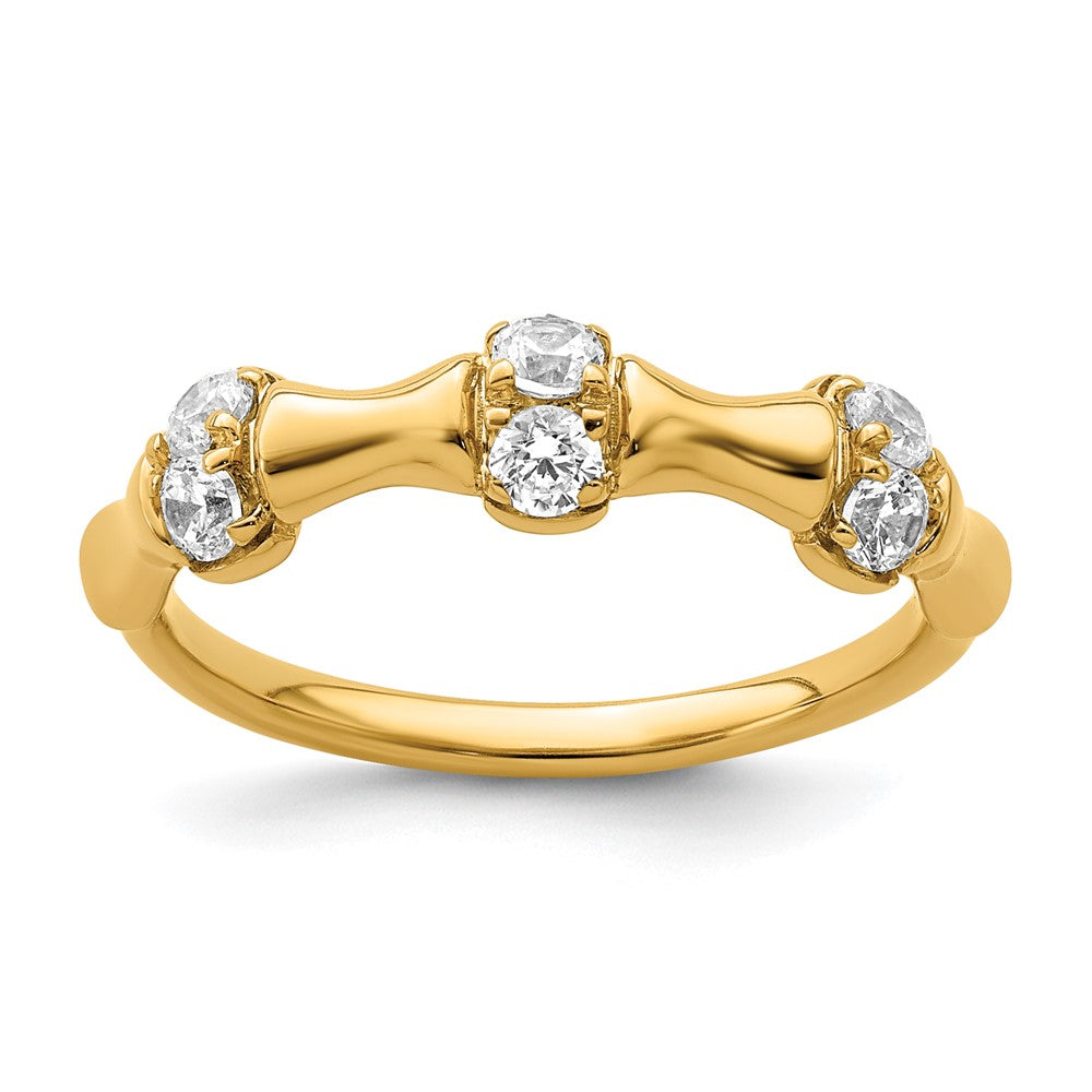 14K Gelbgold Fancy Ring mit im Labor gezüchteten Diamanten VS/SI+ G+