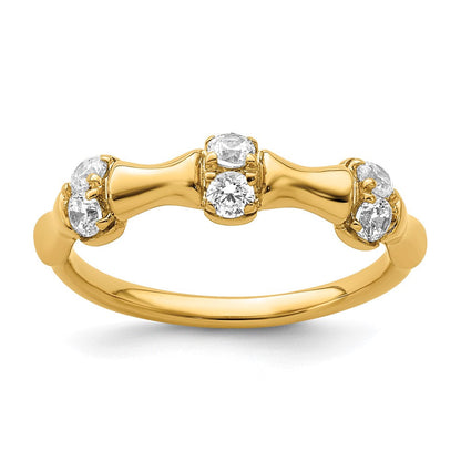 14K Gelbgold Fancy Ring mit im Labor gezüchteten Diamanten VS/SI+ G+