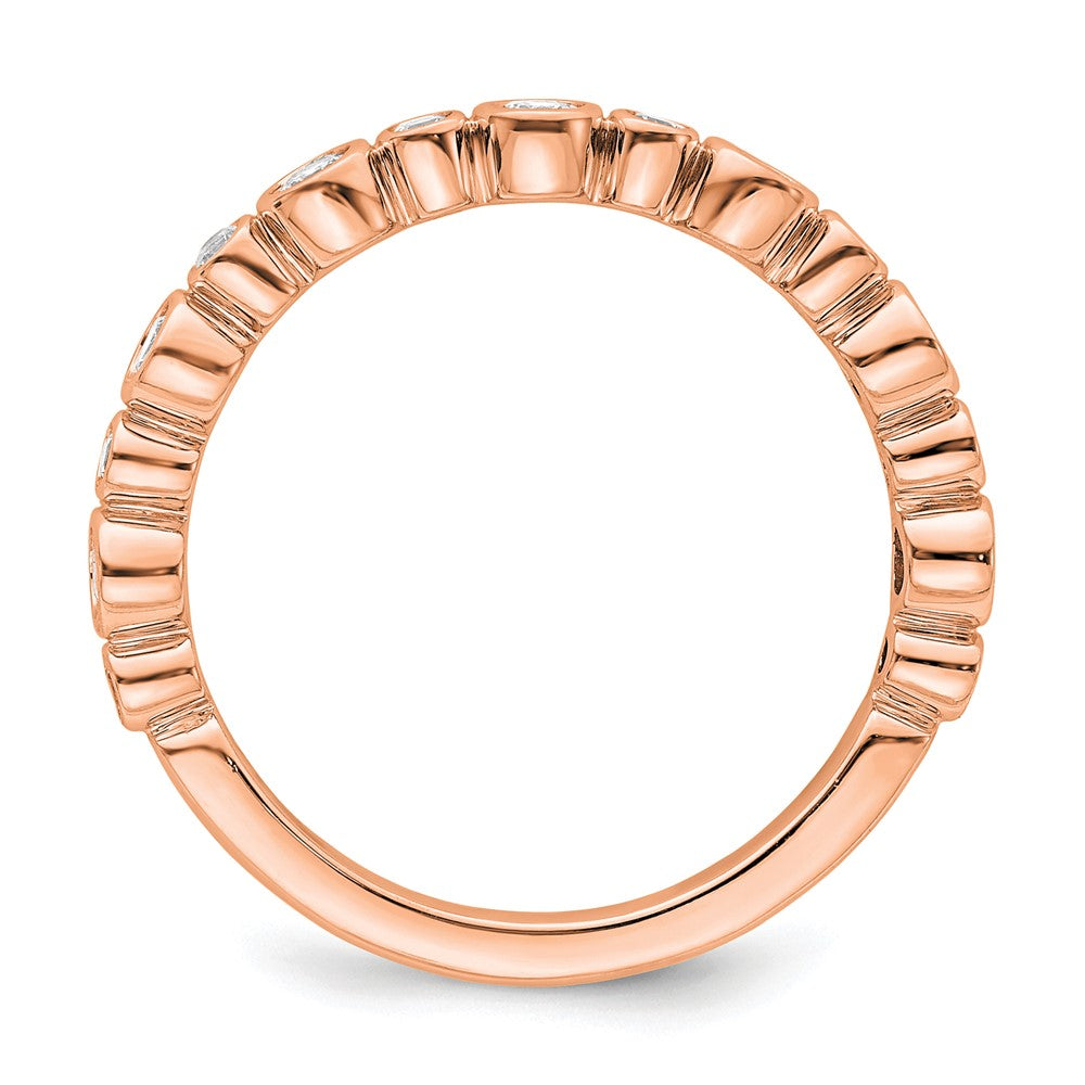 14K Roségold Ring mit im Labor gezüchteten Diamanten VS/SI+ G+