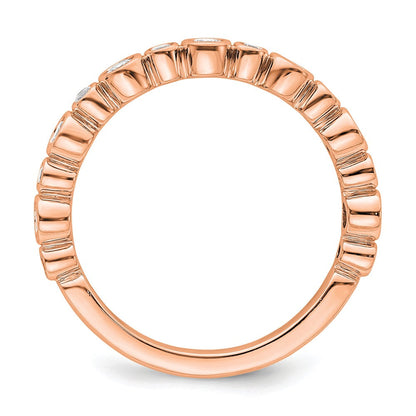 14K Roségold Ring mit im Labor gezüchteten Diamanten VS/SI+ G+