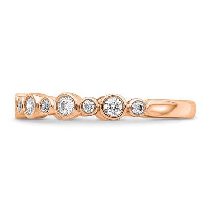 14K Roségold Ring mit im Labor gezüchteten Diamanten VS/SI+ G+