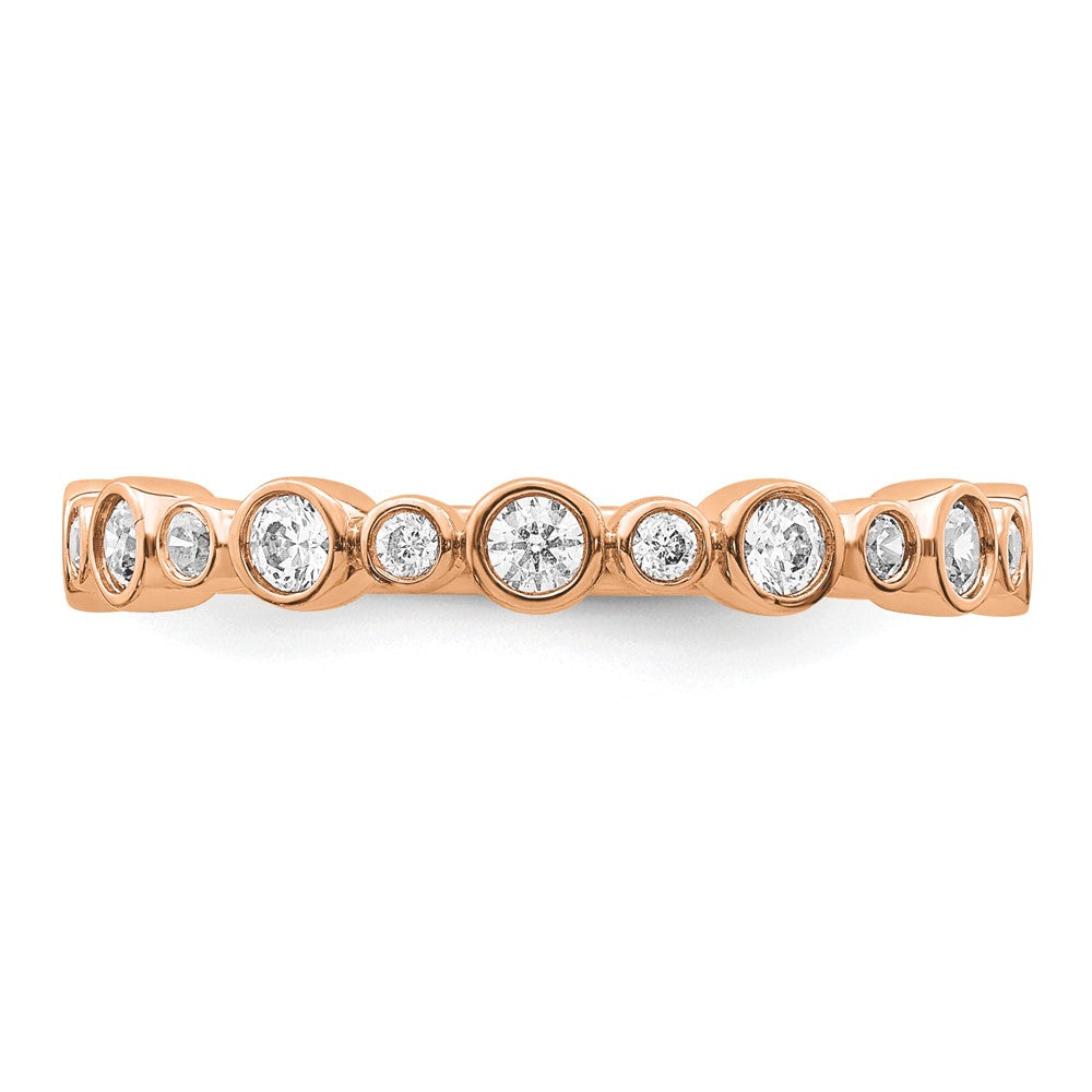14K Roségold Ring mit im Labor gezüchteten Diamanten VS/SI+ G+