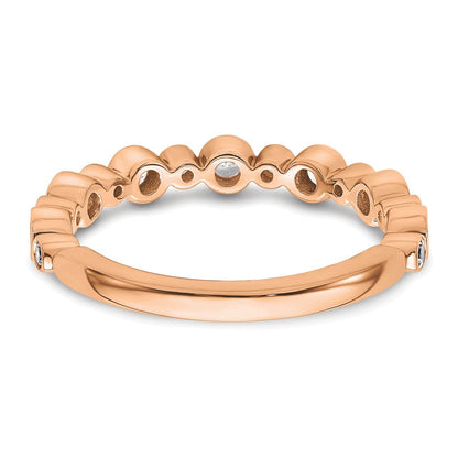 14K Roségold Ring mit im Labor gezüchteten Diamanten VS/SI+ G+