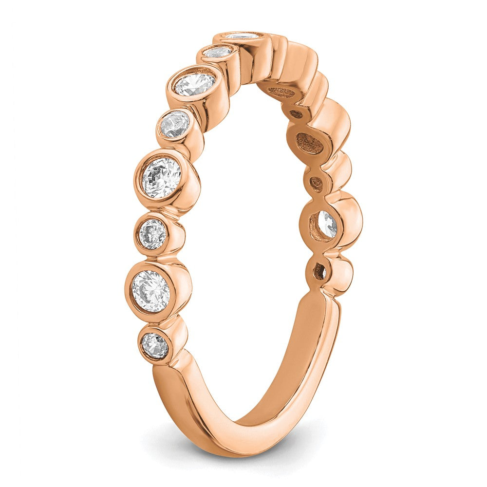 14K Roségold Ring mit im Labor gezüchteten Diamanten VS/SI+ G+