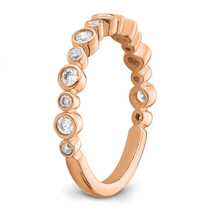 14K Roségold Ring mit im Labor gezüchteten Diamanten VS/SI+ G+