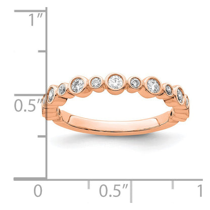 14K Roségold Ring mit im Labor gezüchteten Diamanten VS/SI+ G+
