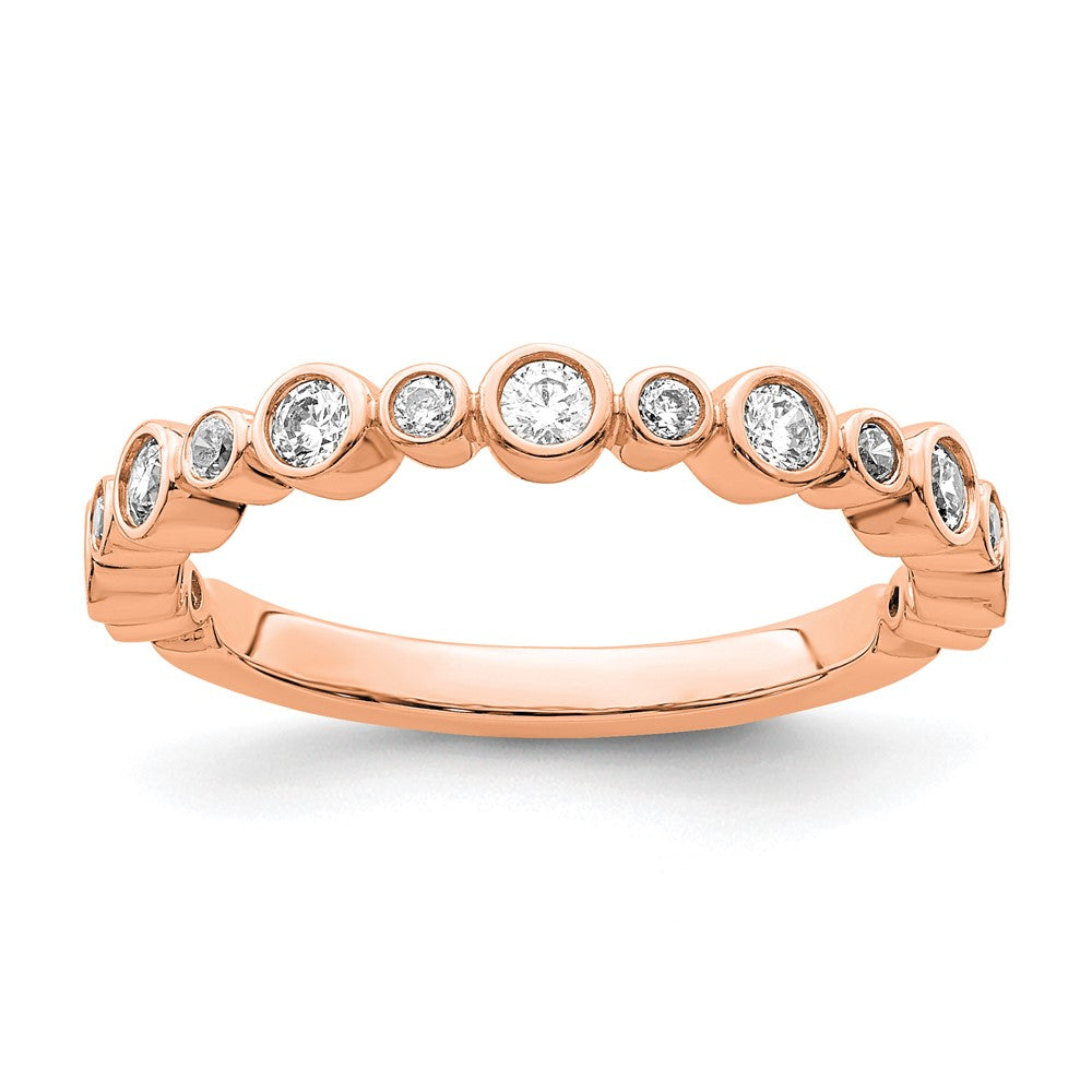 14K Roségold Ring mit im Labor gezüchteten Diamanten VS/SI+ G+