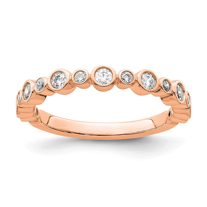 14K Roségold Ring mit im Labor gezüchteten Diamanten VS/SI+ G+