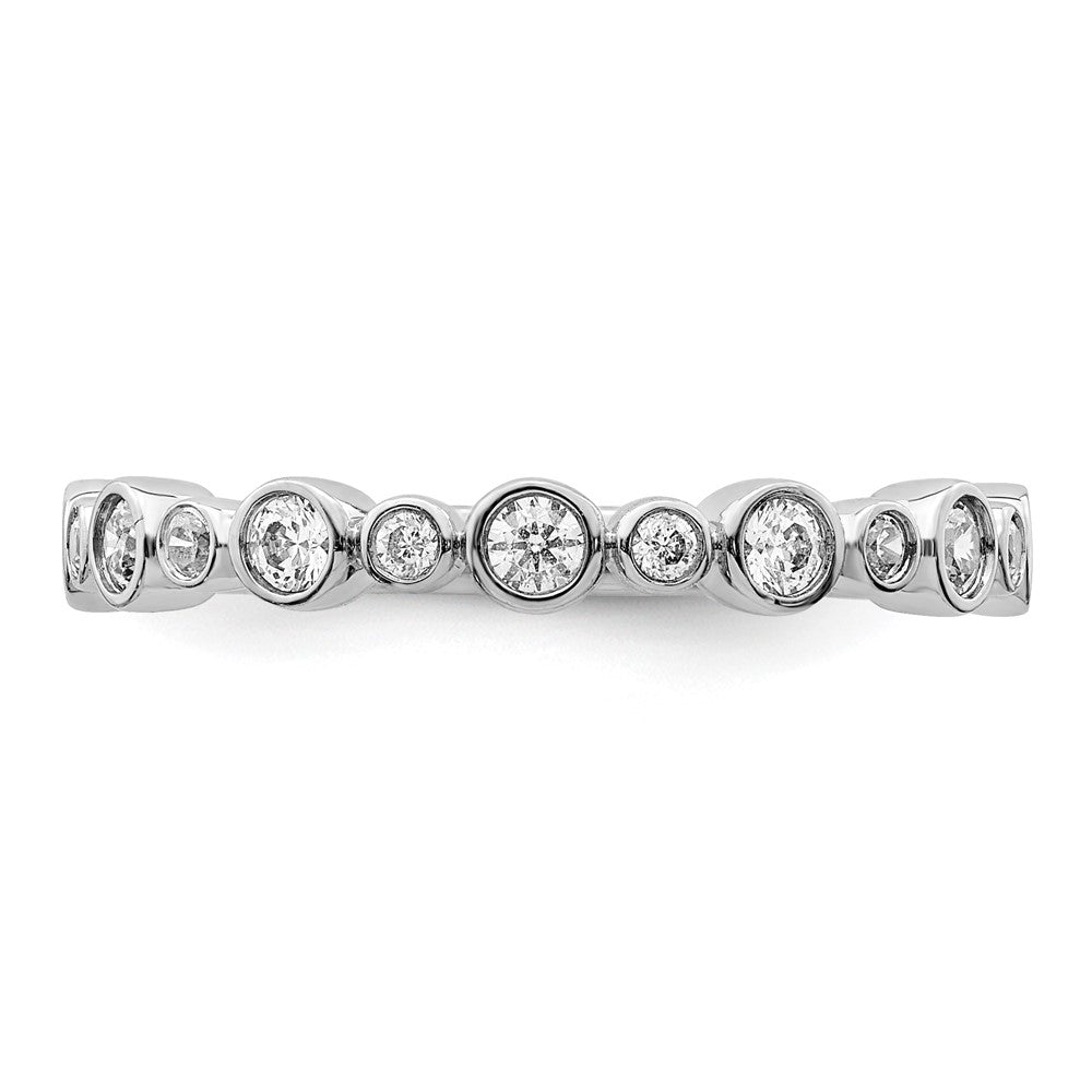 14K Weißgold Ring mit im Labor gezüchteten Diamanten, VS/SI+ G+