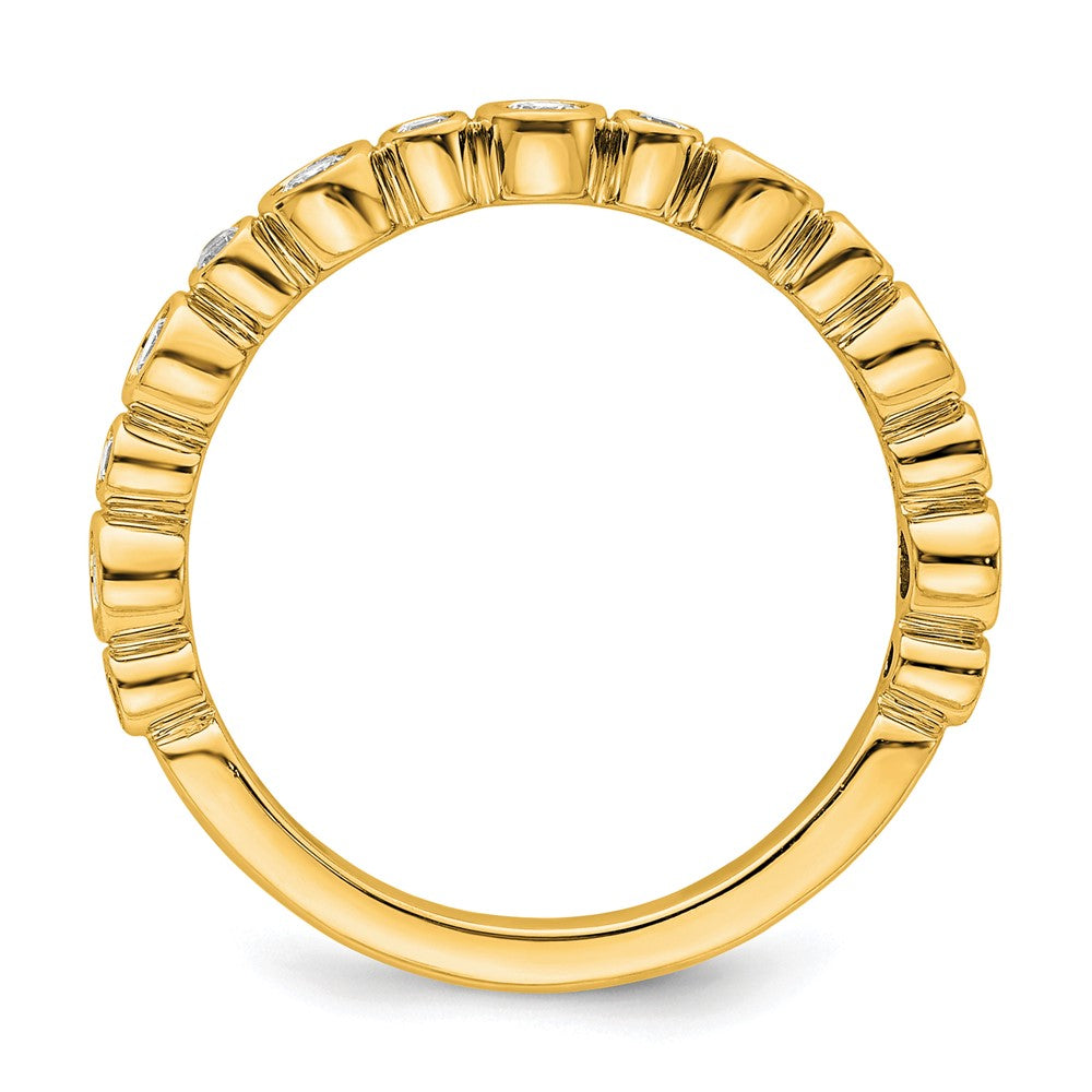 14K Gelbgold Ring mit im Labor gezüchteten Diamanten VS/SI FGH