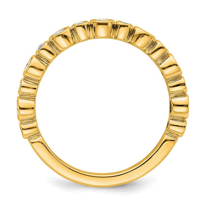 14K Gelbgold Ring mit im Labor gezüchteten Diamanten VS/SI FGH