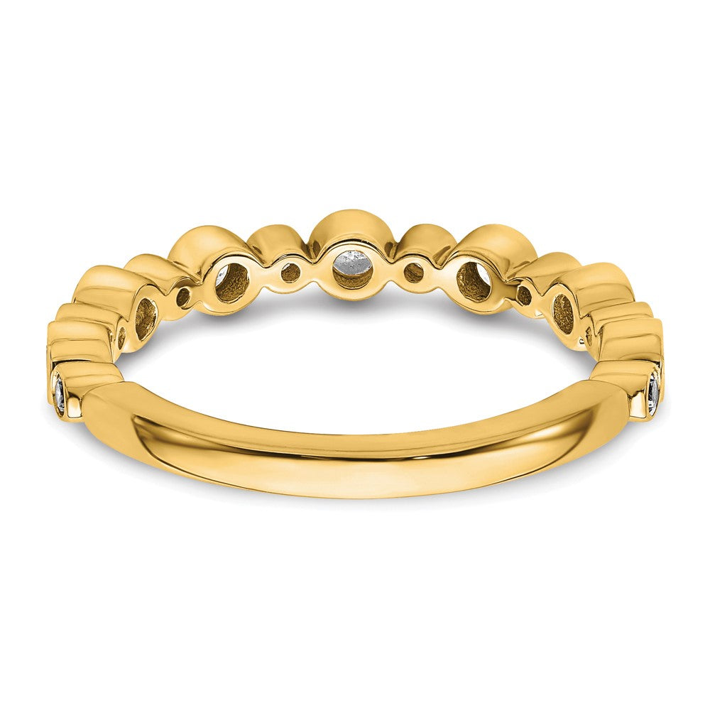 14K Gelbgold Ring mit im Labor gezüchteten Diamanten VS/SI FGH