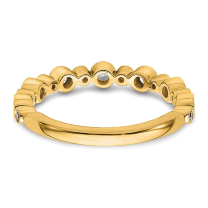 14K Gelbgold Ring mit im Labor gezüchteten Diamanten VS/SI FGH