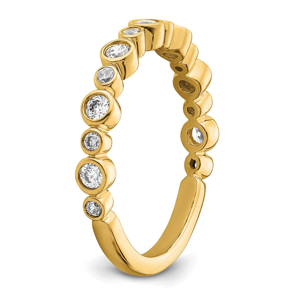 14K Gelbgold Ring mit im Labor gezüchteten Diamanten VS/SI FGH