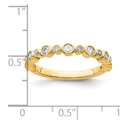 14K Gelbgold Ring mit im Labor gezüchteten Diamanten VS/SI FGH