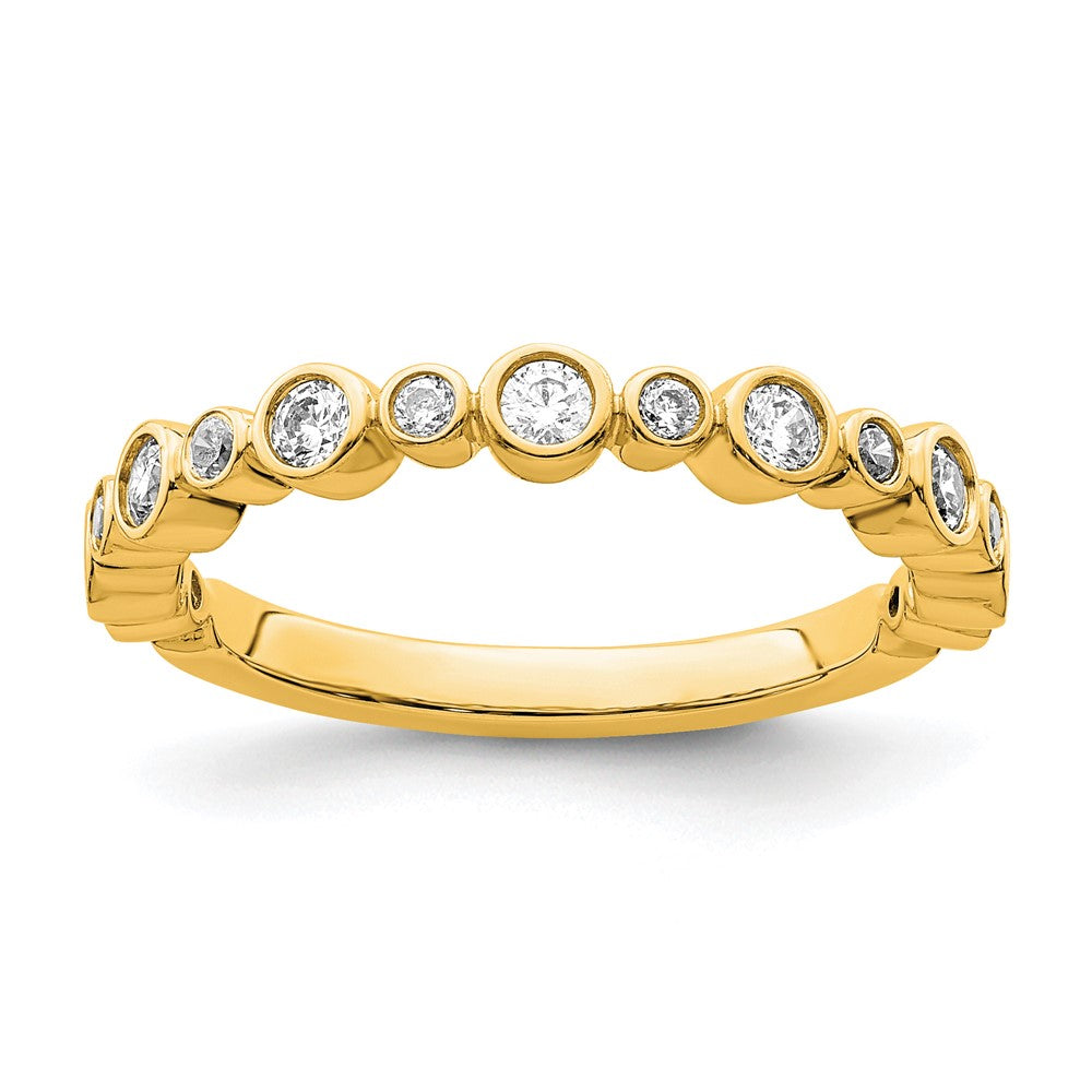 14K Gelbgold Ring mit im Labor gezüchteten Diamanten VS/SI FGH