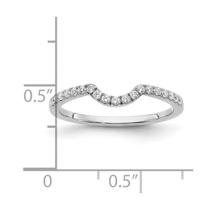 14K Weißgold Labor-Diamant VS/SI FGH passender Ehering