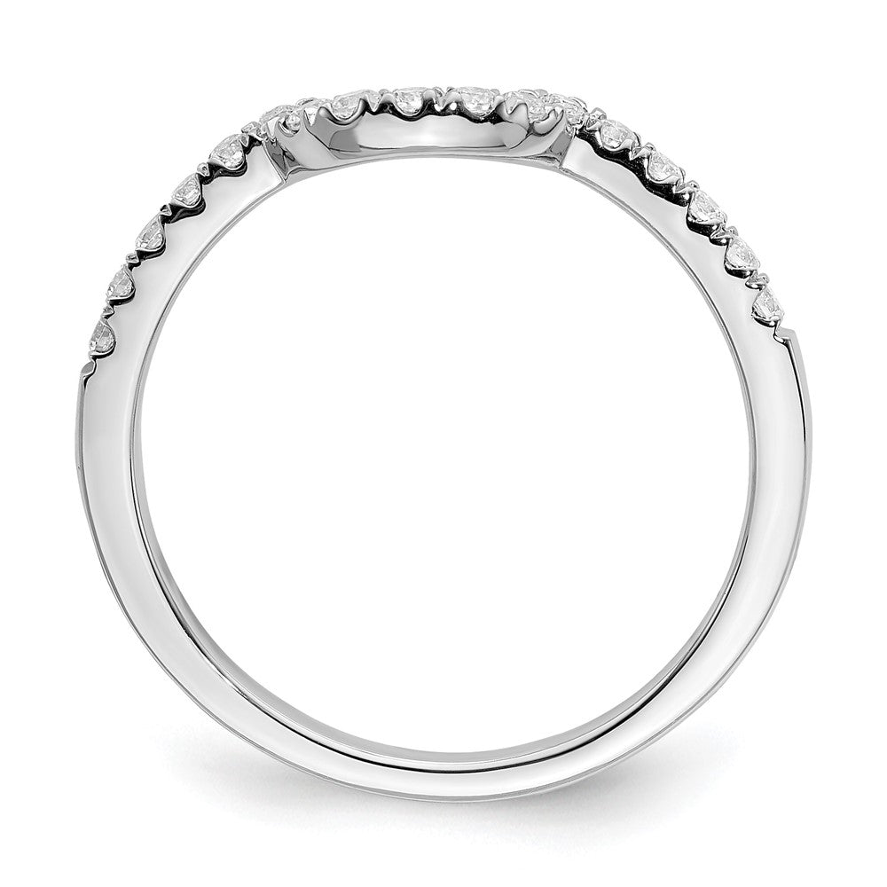 14K Weißgold Ehering mit im Labor gezüchteten Diamanten VS/SI FGH, passend