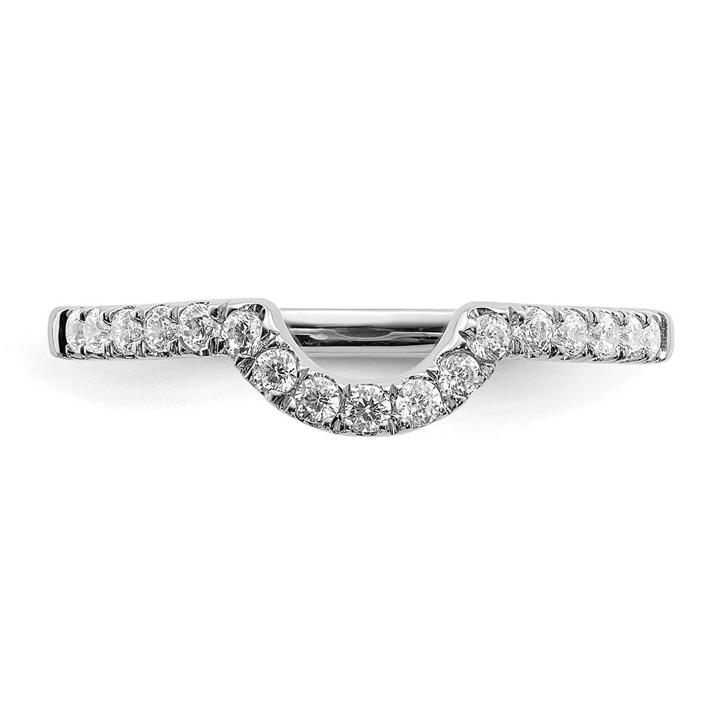 14K Weißgold Ehering mit im Labor gezüchteten Diamanten VS/SI FGH, passend