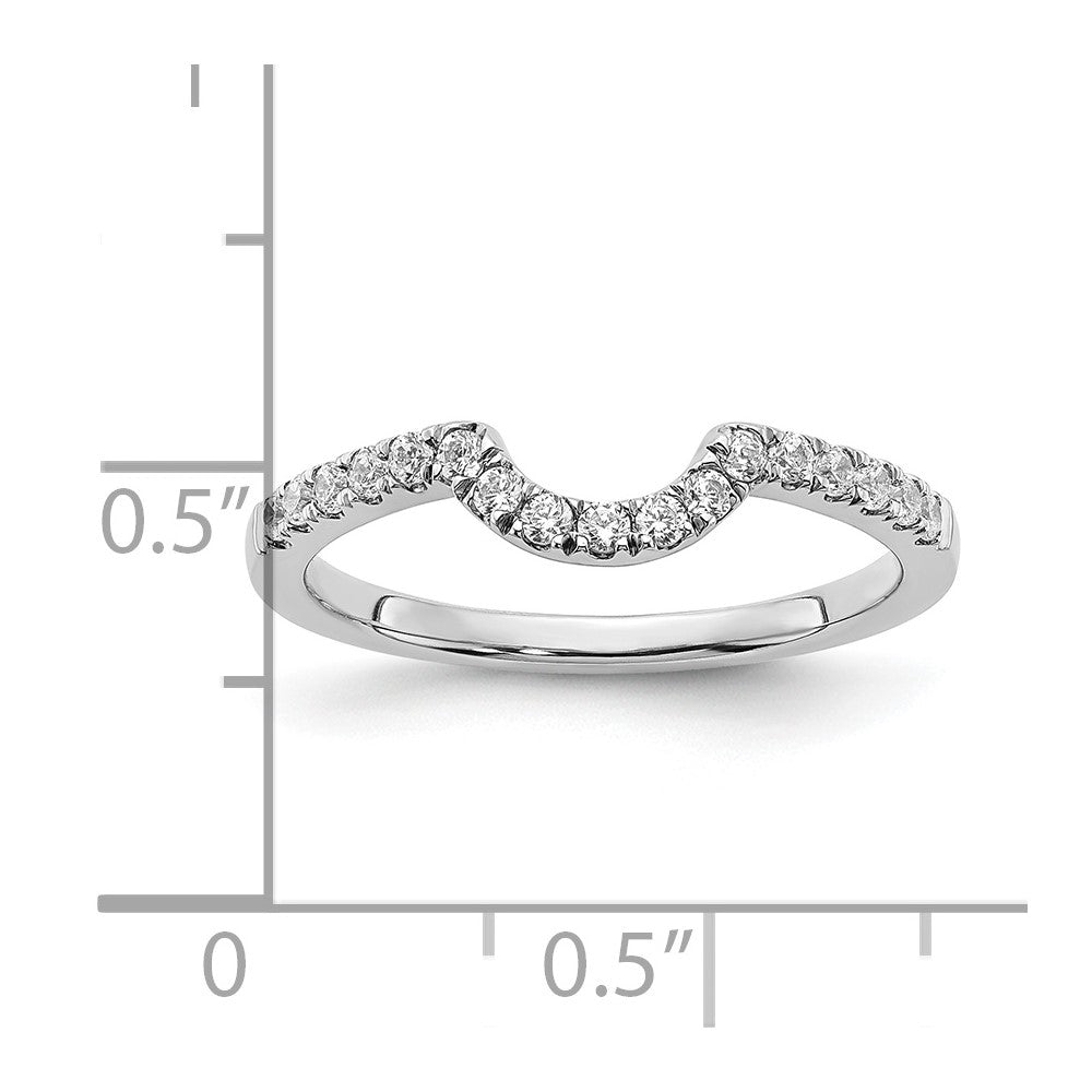 14K Weißgold Ehering mit im Labor gezüchteten Diamanten VS/SI FGH, passend