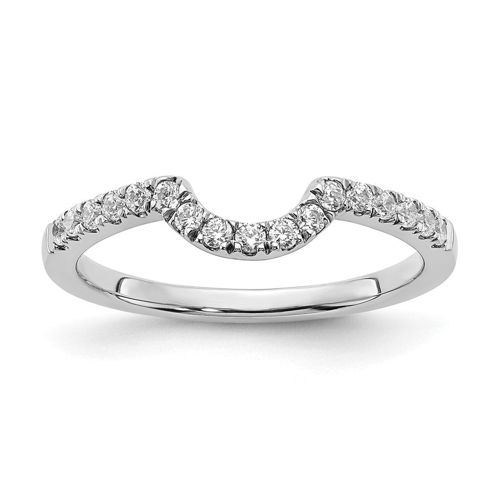 14K Weißgold Ehering mit im Labor gezüchteten Diamanten VS/SI FGH, passend