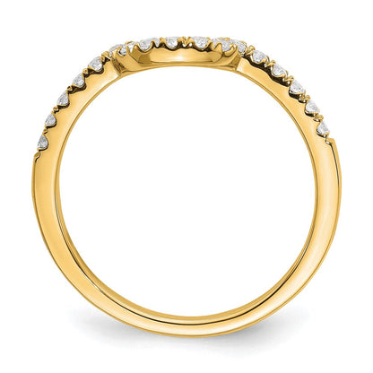 14K Gelbgold Labor-gezüchteter Diamant VS/SI FGH Passender Ehering