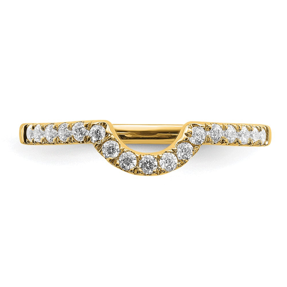 14K Gelbgold Ehering mit im Labor gezüchteten Diamanten VS/SI FGH, passend