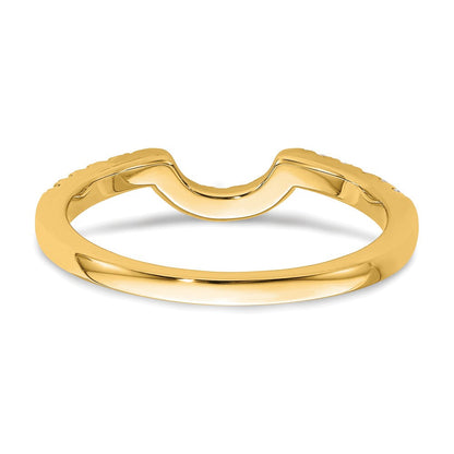 14K Gelbgold Labor-gezüchteter Diamant VS/SI FGH Passender Ehering