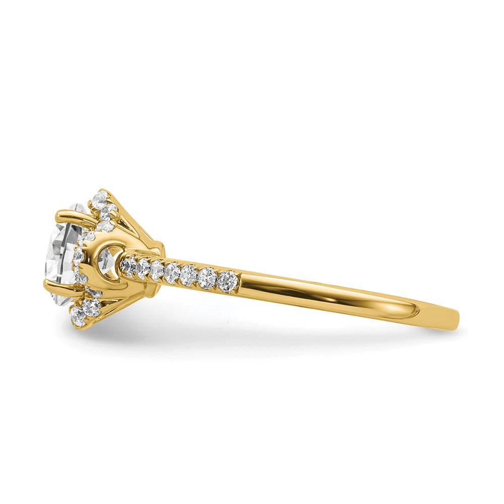 14K Gelbgold Labordiamant VS/SI FGH Rund Verlobungsring