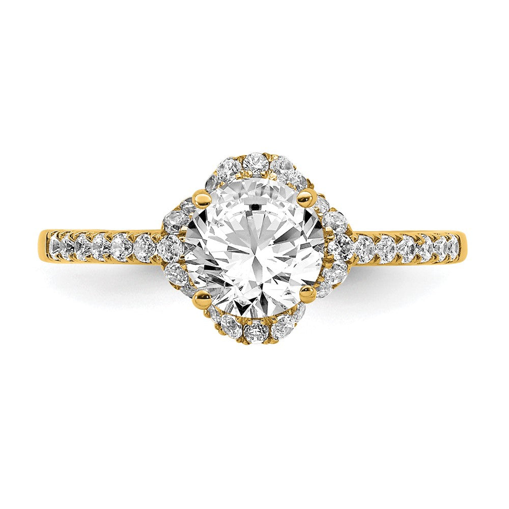 14K Gelbgold Labordiamant VS/SI FGH Rund Verlobungsring