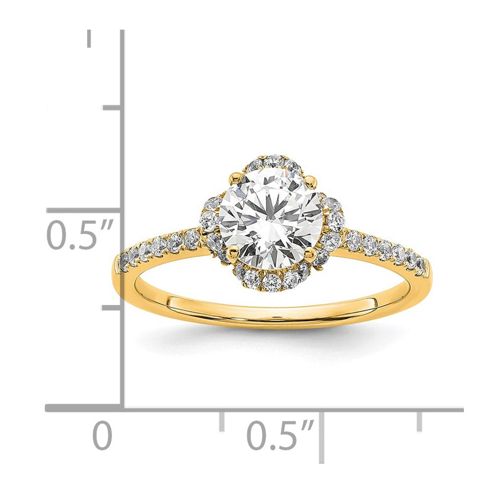 14K Gelbgold Labordiamant VS/SI FGH Rund Verlobungsring