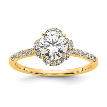 14K Gelbgold Labordiamant VS/SI FGH Rund Verlobungsring