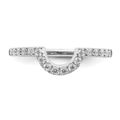 14K Weißgold Ehering mit im Labor gezüchteten Diamanten VS/SI FGH, passend