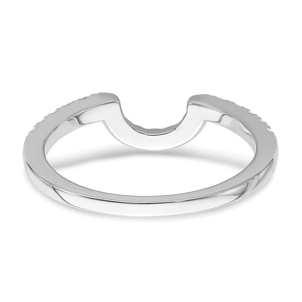 14K Weißgold Ehering mit im Labor gezüchteten Diamanten VS/SI FGH, passend