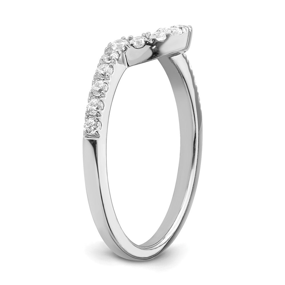 14K Weißgold Ehering mit im Labor gezüchteten Diamanten VS/SI FGH, passend