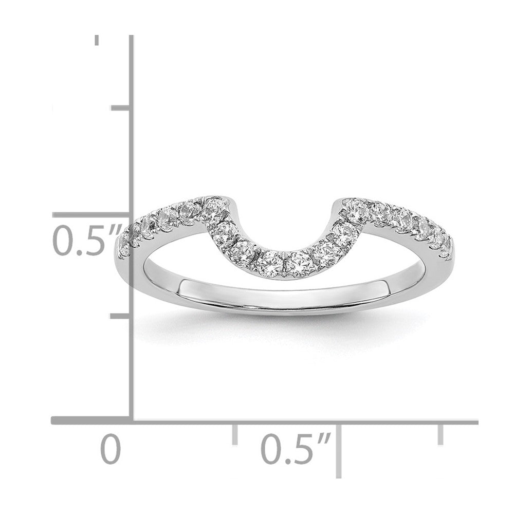 14K Weißgold Ehering mit im Labor gezüchteten Diamanten VS/SI FGH, passend