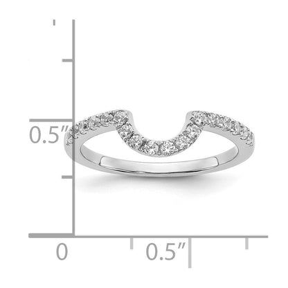 14K Weißgold Ehering mit im Labor gezüchteten Diamanten VS/SI FGH, passend