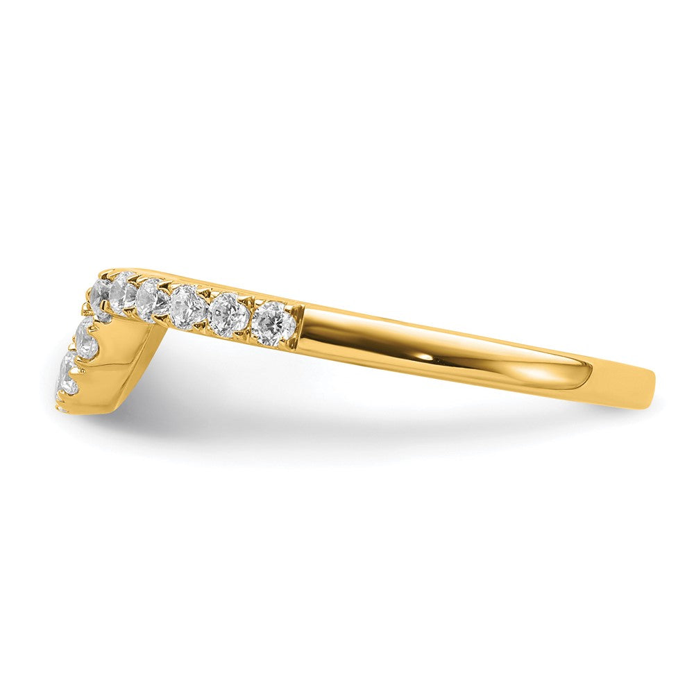 14K Gelbgold Ehering mit im Labor gezüchteten Diamanten VS/SI FGH, passend